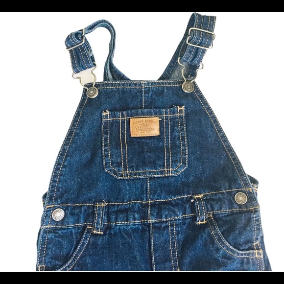 CARTERS Jean Overalls With Pockets Toddler Denim Jean Blue Boys Age 24M/2T - Picture 3 of 10